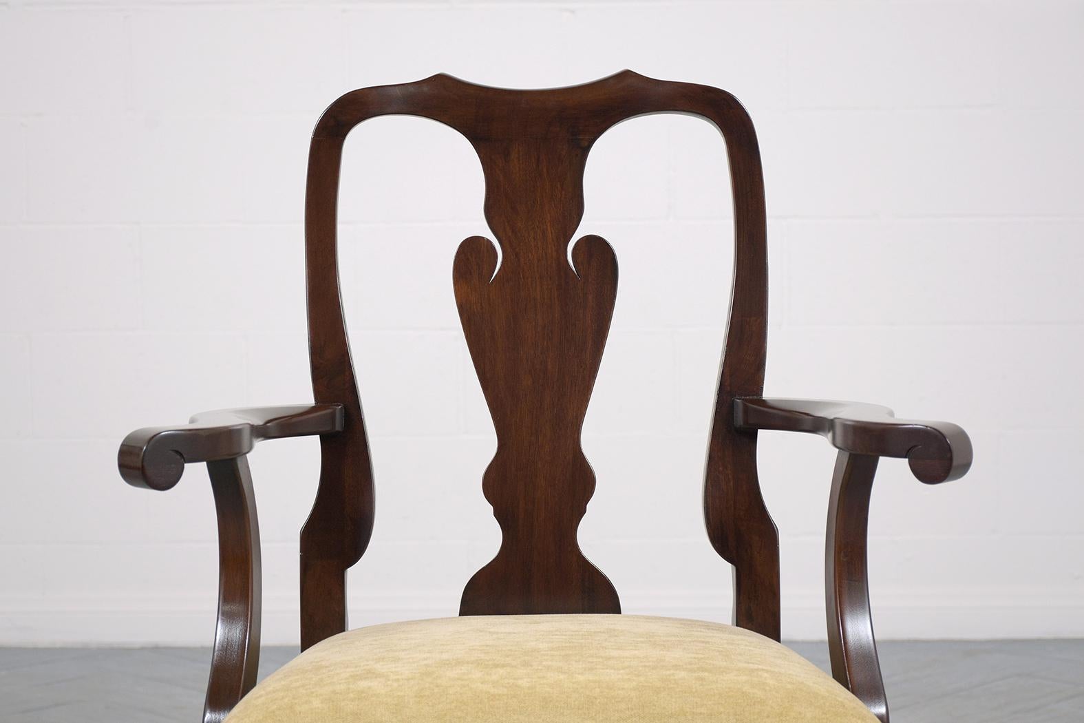 European Set of Queen Anne Style Dining Chairs