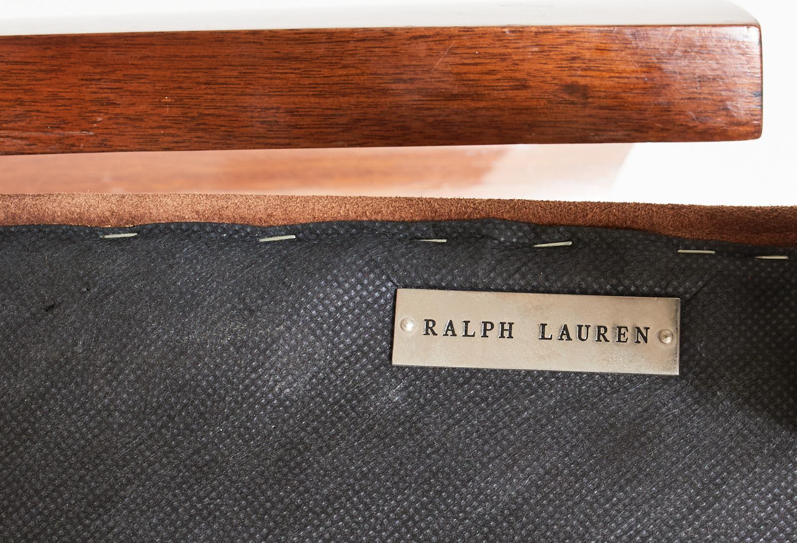 Set of Ten Ralph Lauren Modern Hollywood Mahogany Dining Chairs 1