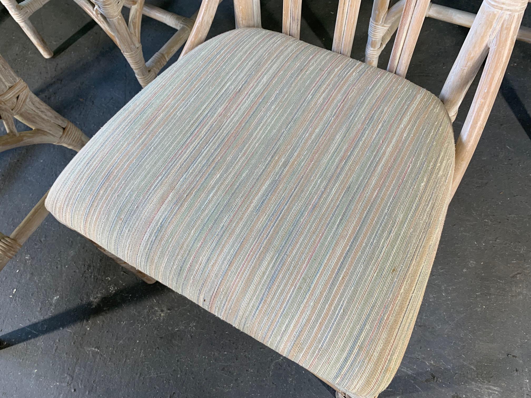Set of Ten Rattan Dining Chairs by Henry Link In Good Condition In Jacksonville, FL