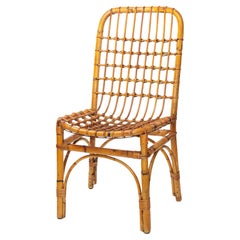 Set of Ten Rattan Woven Dining Chairs