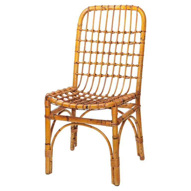 Set of Ten Rattan Woven Dining Chairs at 1stDibs