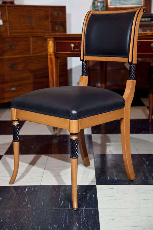 Spanish Set of Ten Regency Style Dining Chairs