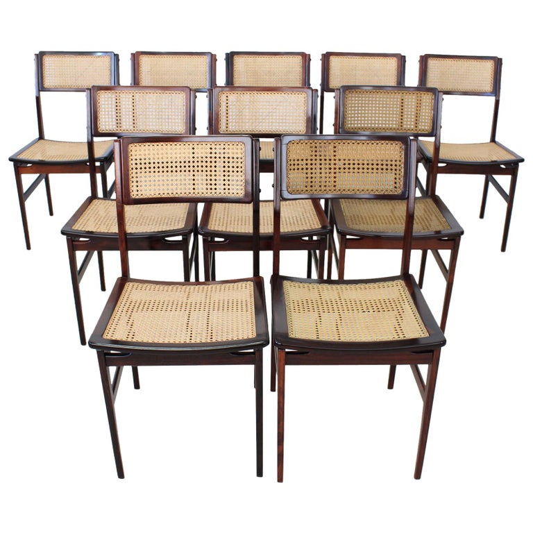 Set Of Ten Rosewood Brazilian Chair