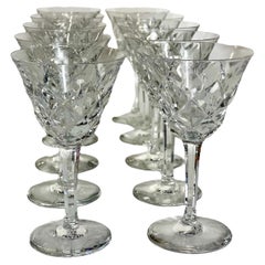 Set of Ten Saint Louis 'Adour' Series Crystal Wine or Water Glasses