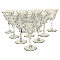 Ensemble de dix verres à vin en cristal de la série « Adour » de Saint Louis