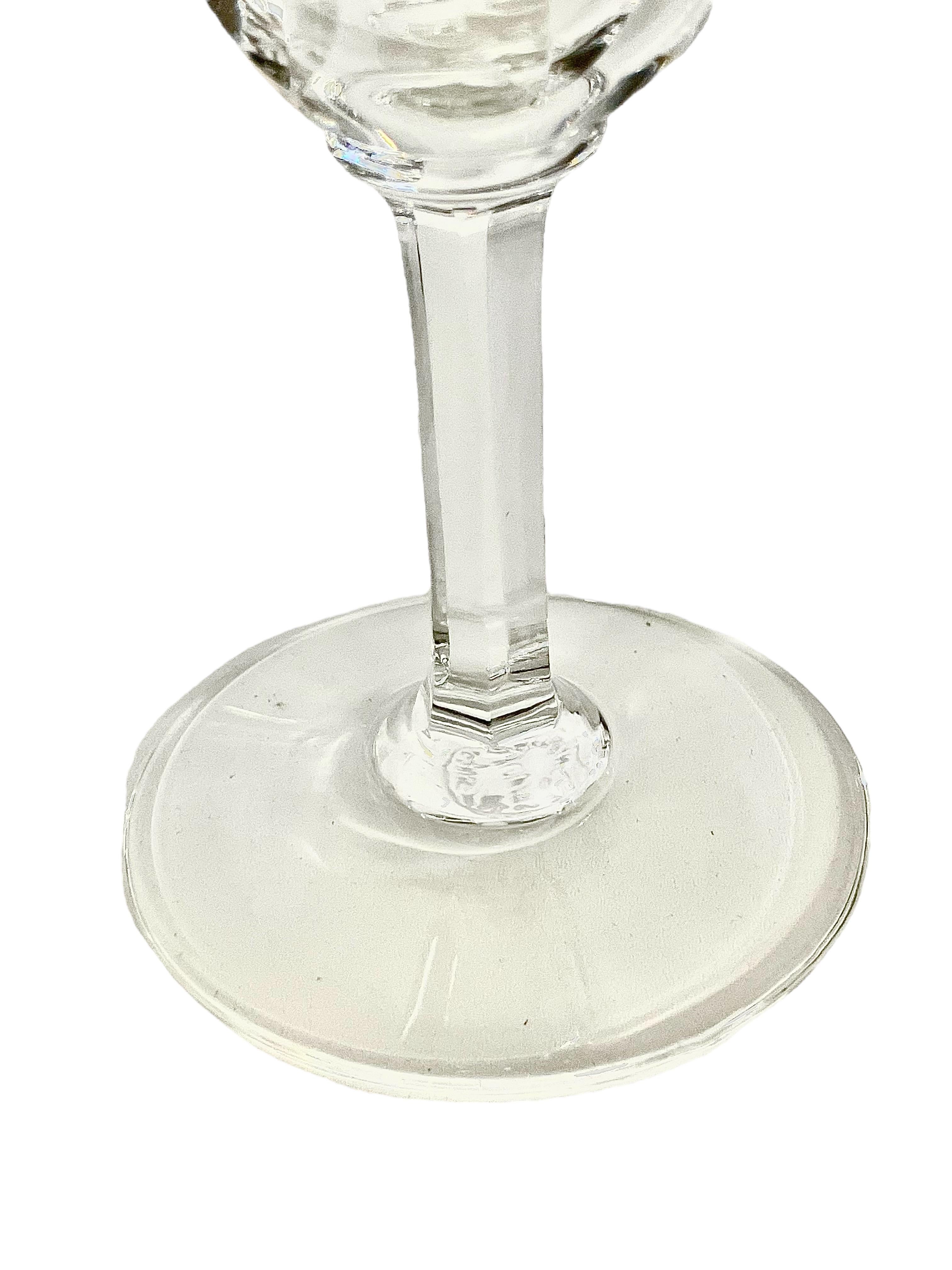 French Set of 10 Saint Louis Crystal Wine Glasses For Sale
