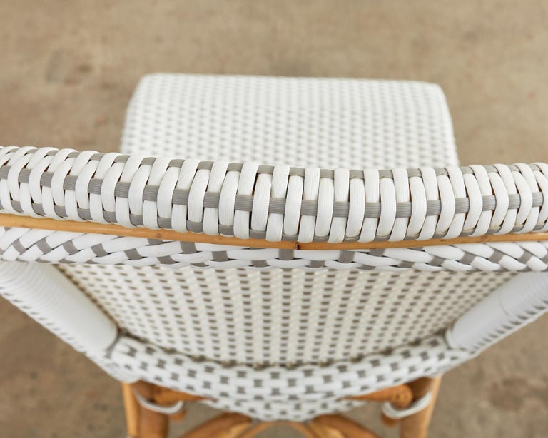 Set of Ten Serena and Lily Rattan Wicker Bistro Dining Chairs For Sale ...