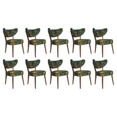 Set of Ten Shell Dining Chair, Linen Schwarzwald Dedar, Vintola Studio, Europe