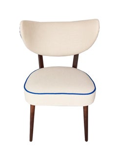 Ensemble de dix chaises de salle à manger Shell, tissu FR beige clair, par Vintola Studio, Europe