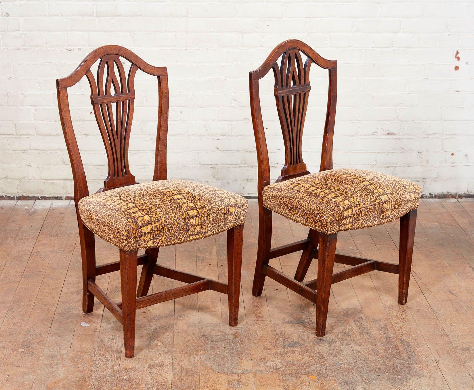 Set of Ten Sheraton Dining Chairs In Fair Condition For Sale In Greenwich, CT