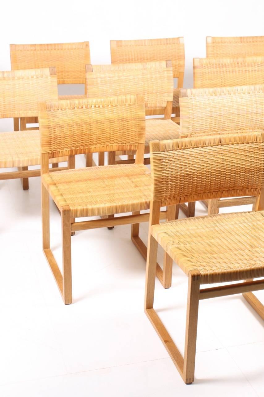 Mid-20th Century Set of Ten Side Chairs by Børge Mogensen