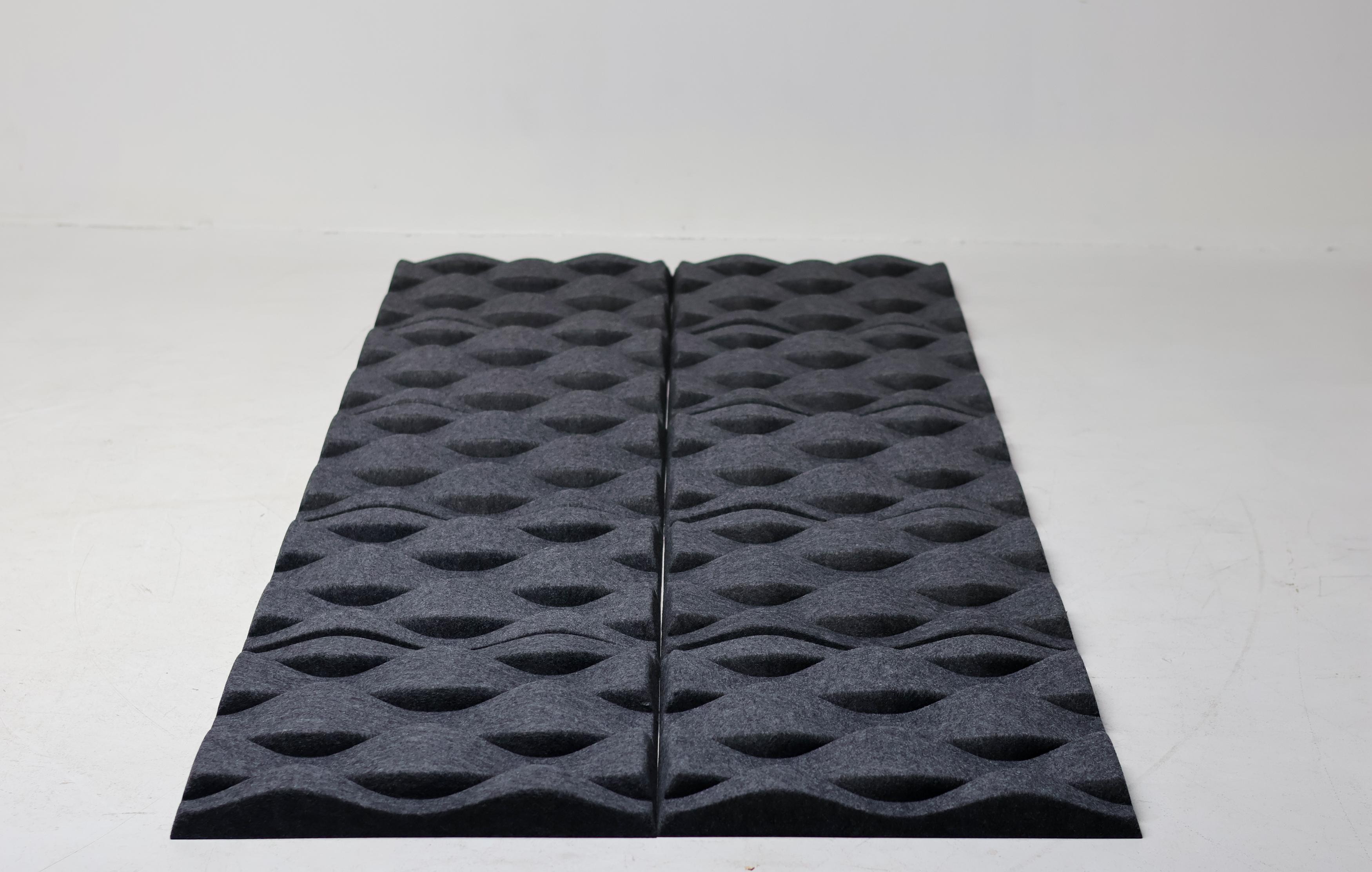 Set of Ten Soundwave Acoustic Wall Panels in Felt For Sale 2