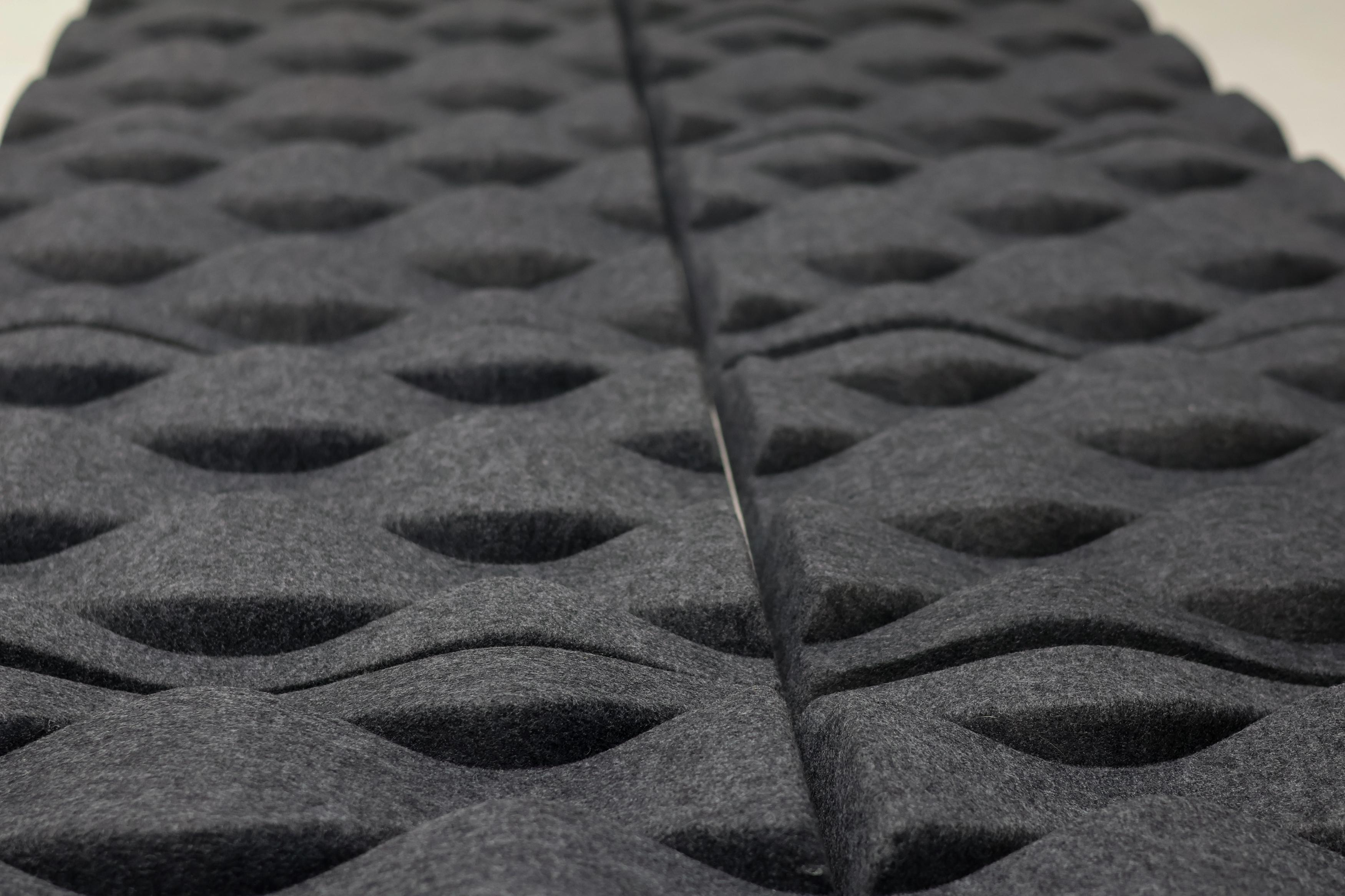 Set of Ten Soundwave Acoustic Wall Panels in Felt For Sale 3