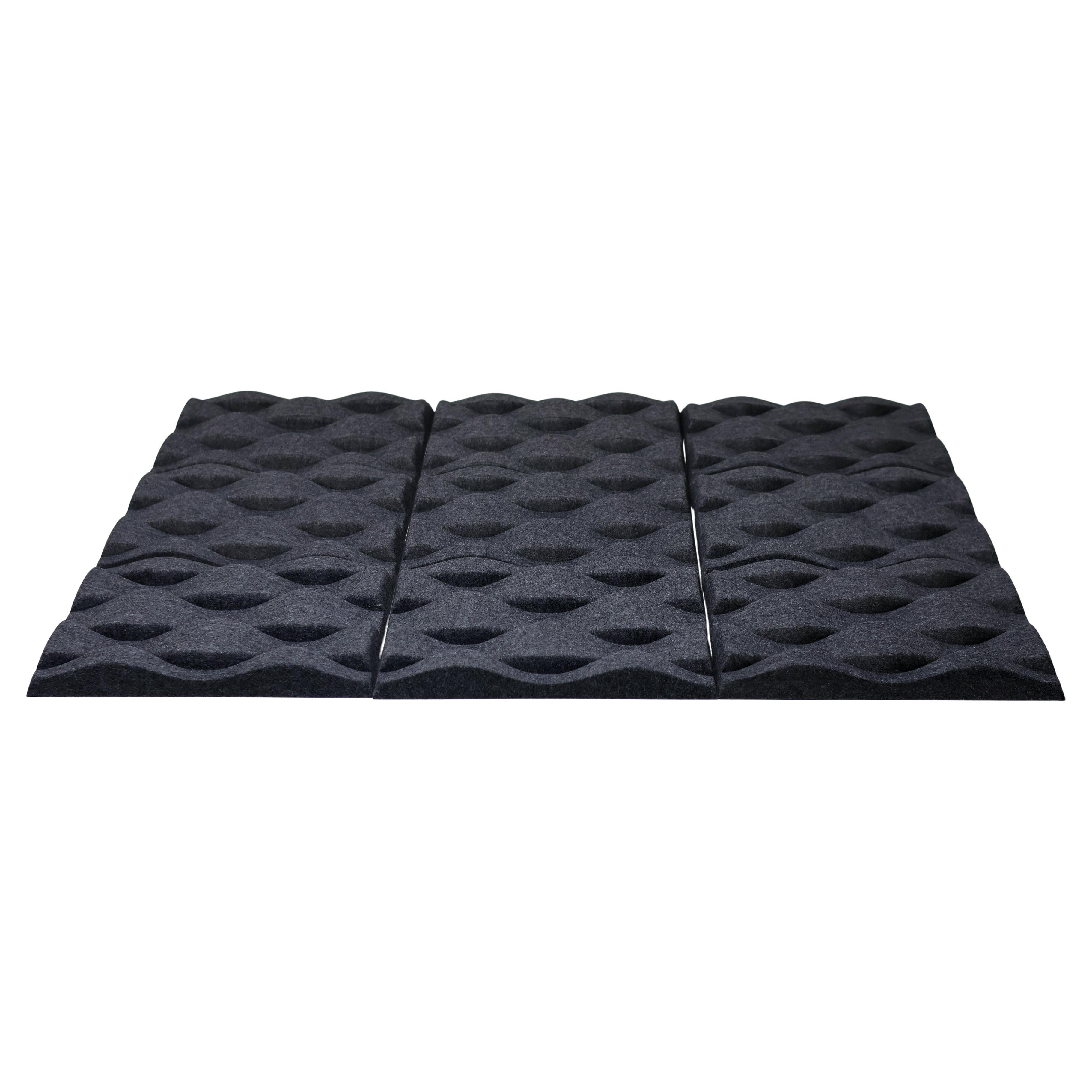 Set of Ten Soundwave Acoustic Wall Panels in Felt For Sale