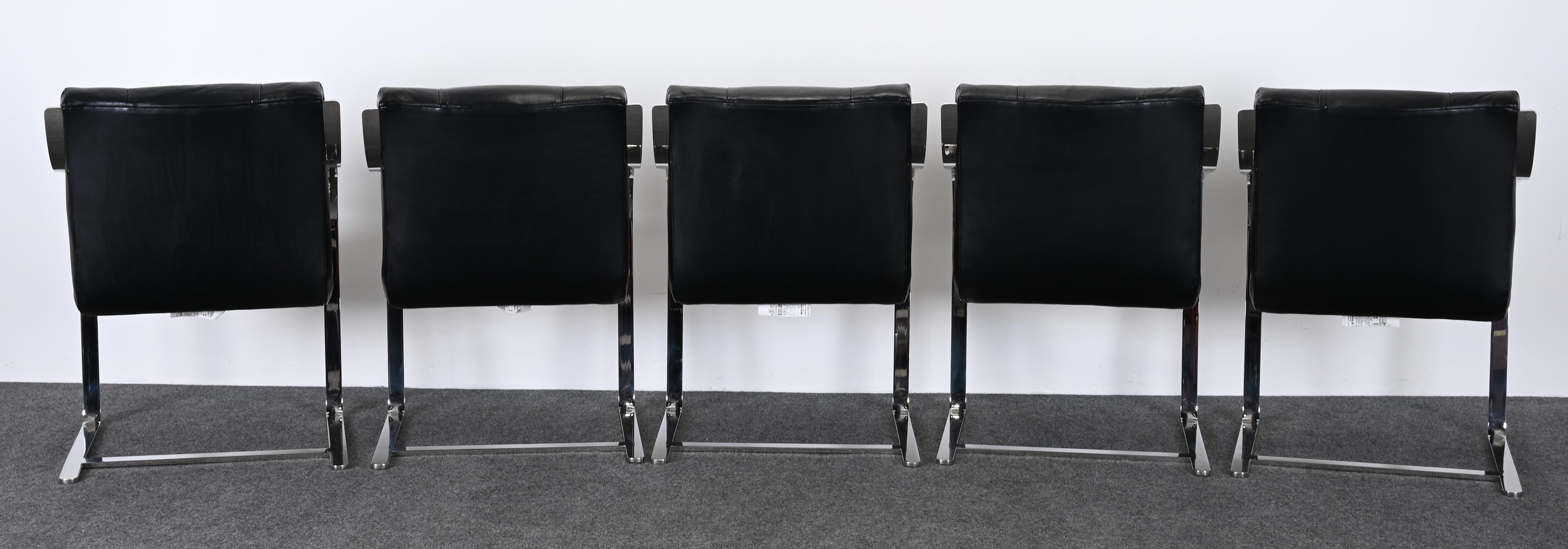 Set of Ten Steel Chairs by Brueton, 1980s 7