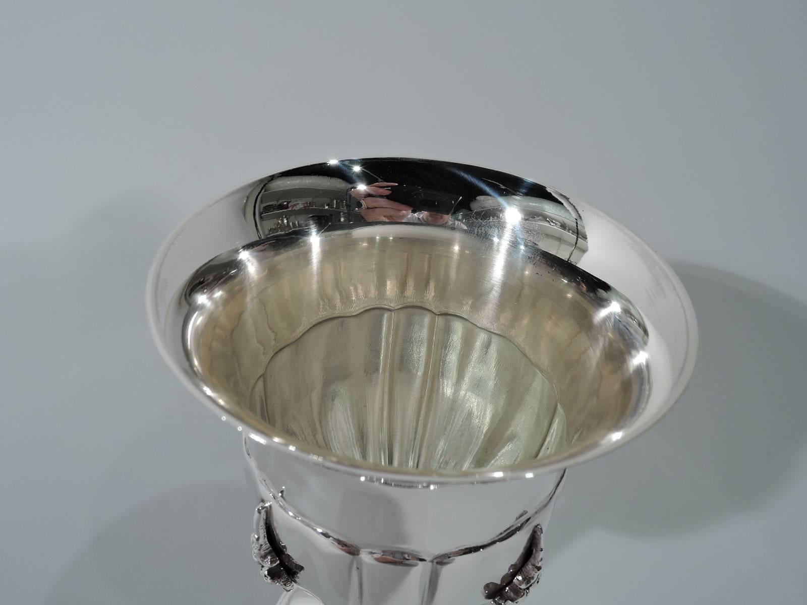 Set of Ten Stylish Italian Sterling Silver Goblets In Excellent Condition In New York, NY