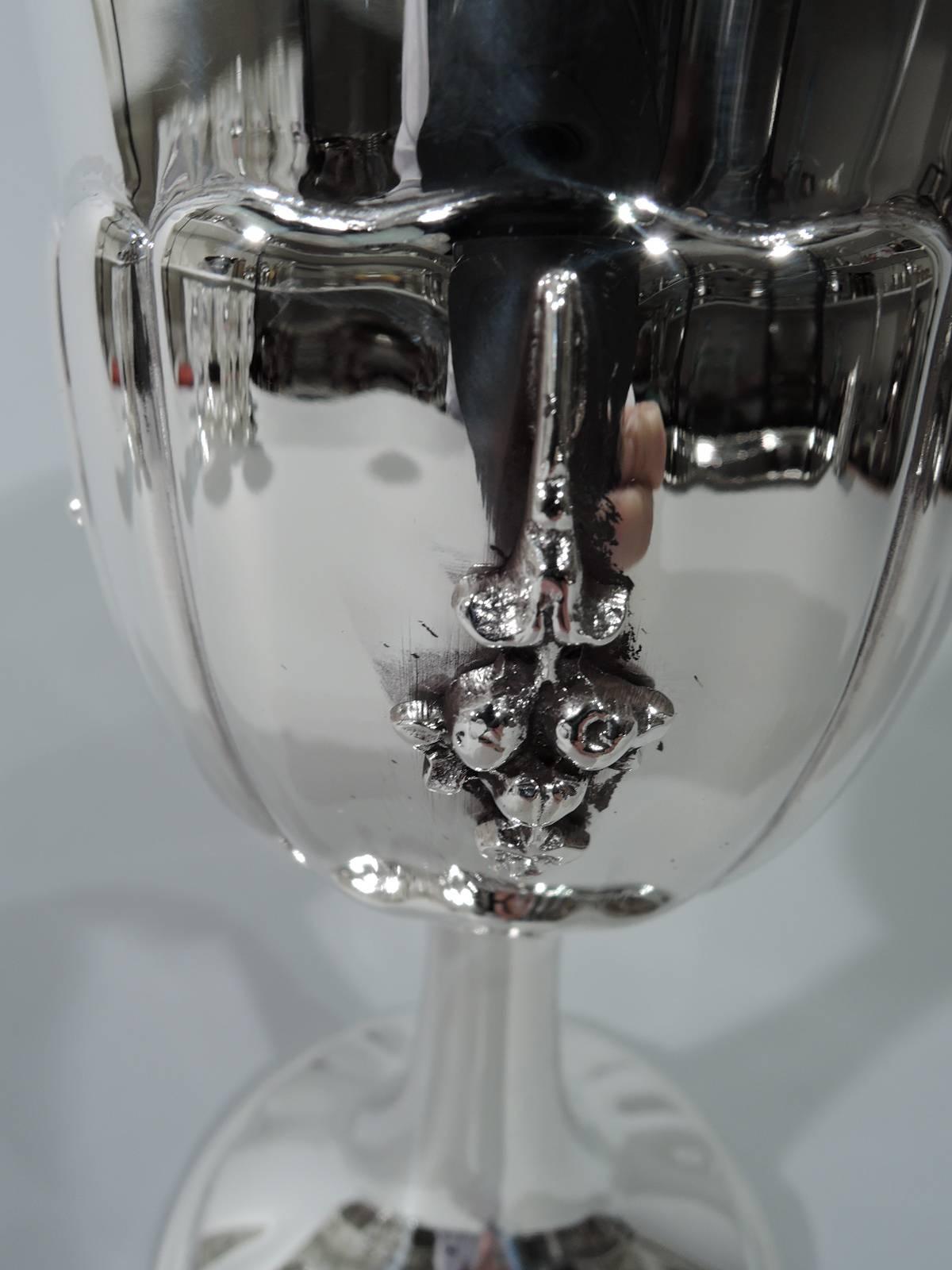 20th Century Set of Ten Stylish Italian Sterling Silver Goblets