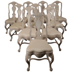 Set of Ten Swedish Rococo Chairs
