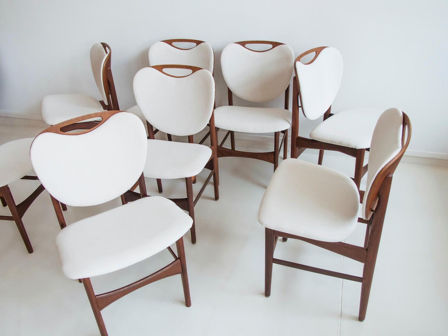 Set of Ten Teak Chairs by Arne Hovmand-Olsen In Good Condition In Madrid, ES