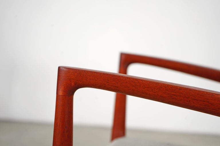 Set of Ten Teak Dining Chairs, Mod 77, Designed by Niels O. Møller In Good Condition For Sale In Munster, NRW