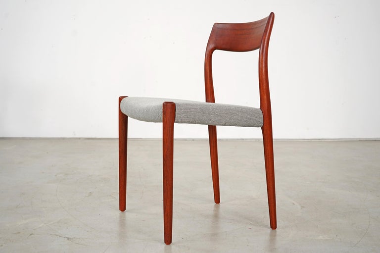 Set of Ten Teak Dining Chairs, Mod 77, Designed by Niels O. Møller For Sale 2