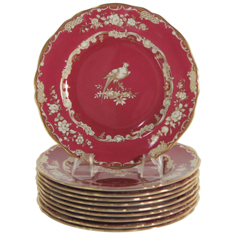 Set of Ten Tiffany and Co. by Spode Copeland Dessert Accent Plates For