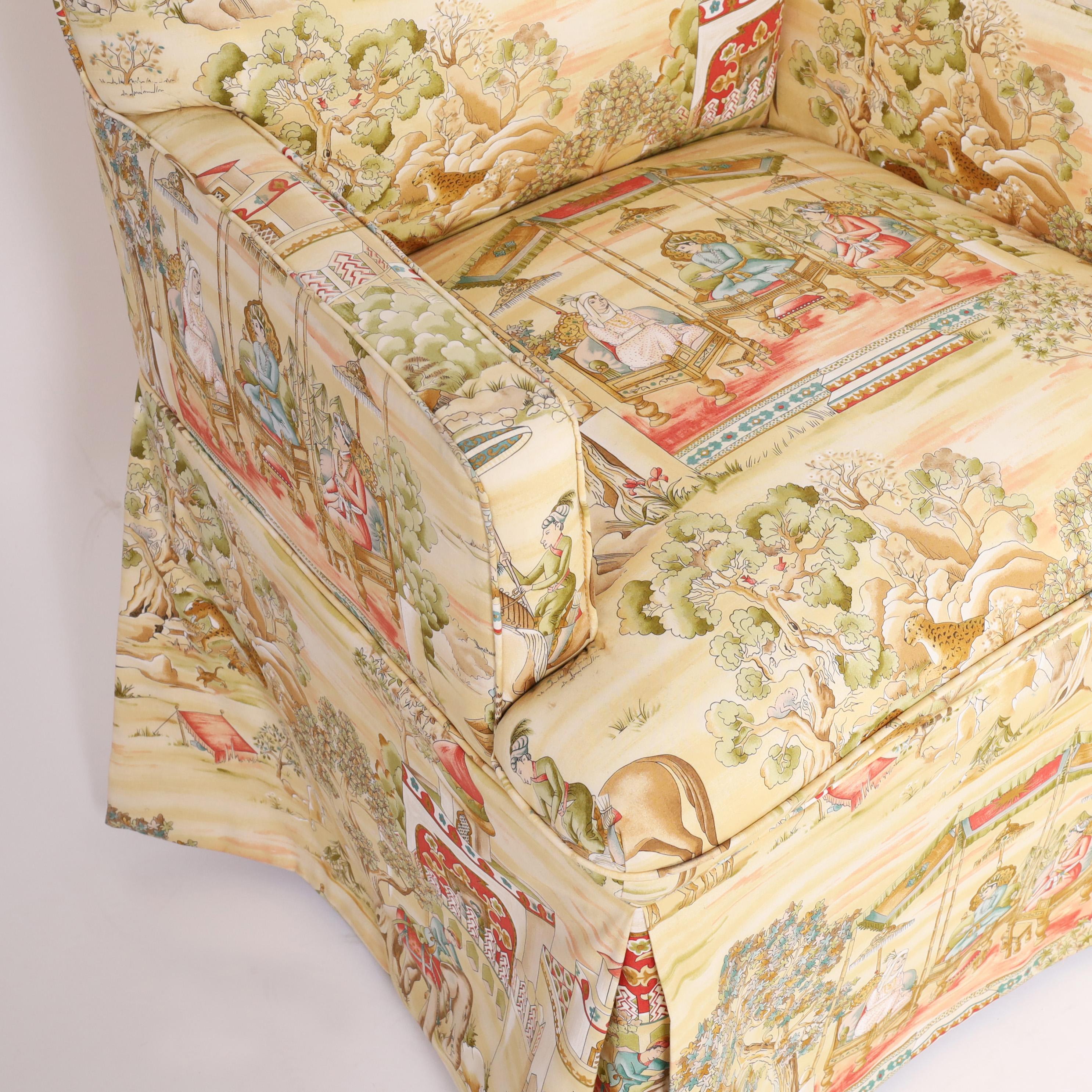 Tissu d'ameublement Ensemble de dix chaises de salle à manger tapissées en vente