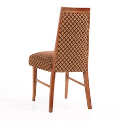 Set of Ten Upholstered Dining Side Chairs.