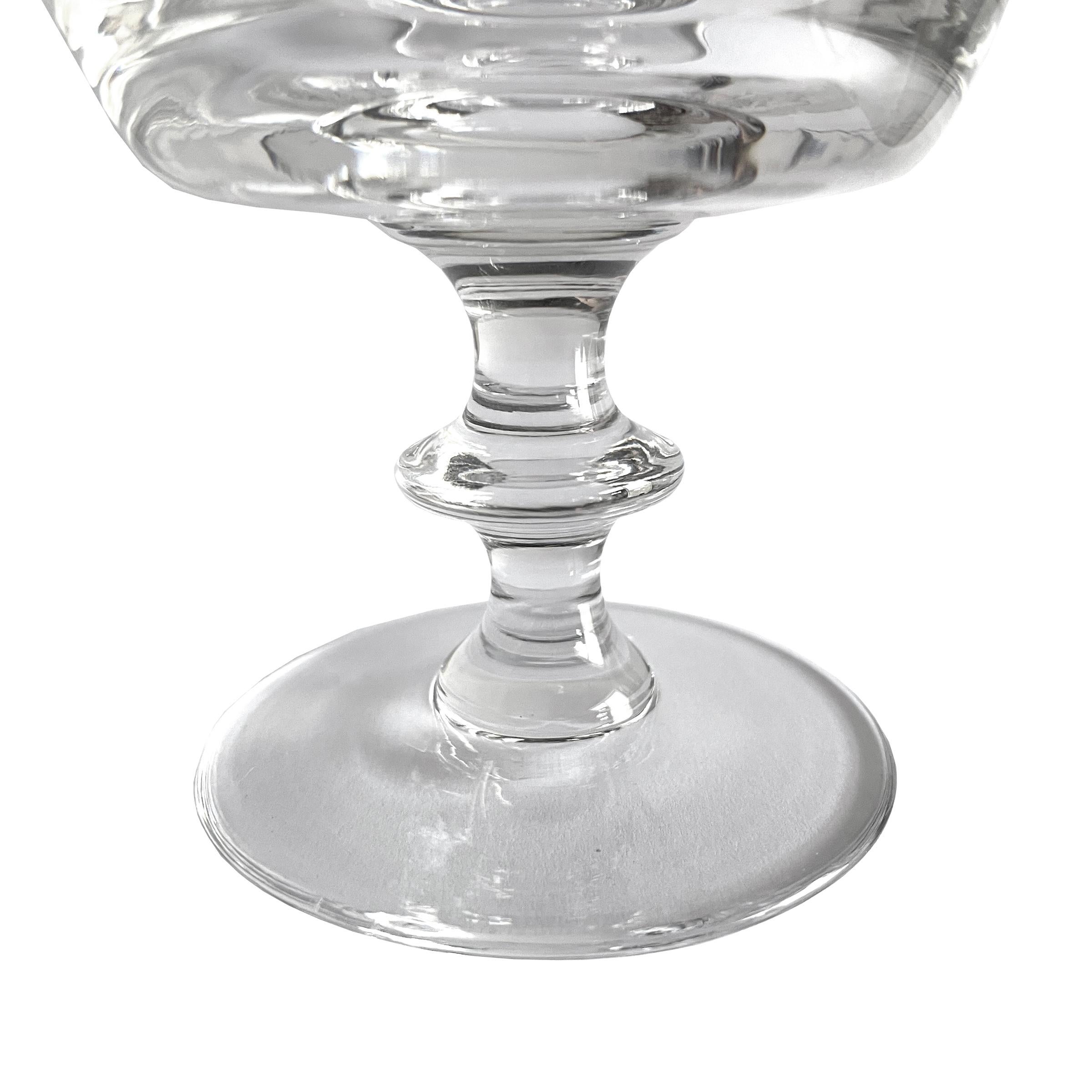 Belgian Set of Ten Val Saint Lambert State Plain Champagne Coupes For Sale