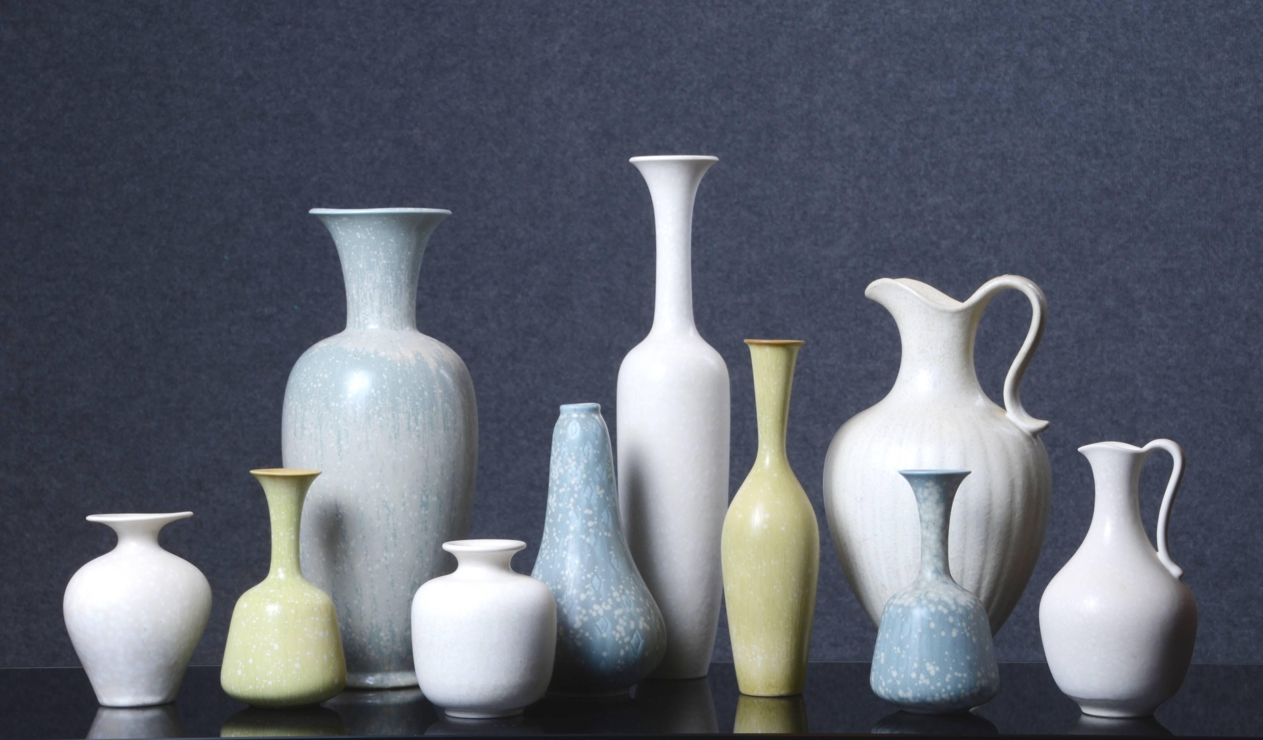 Swedish Set of Ten Vases by Gunnar Nylund for Rörstrand, Sweden