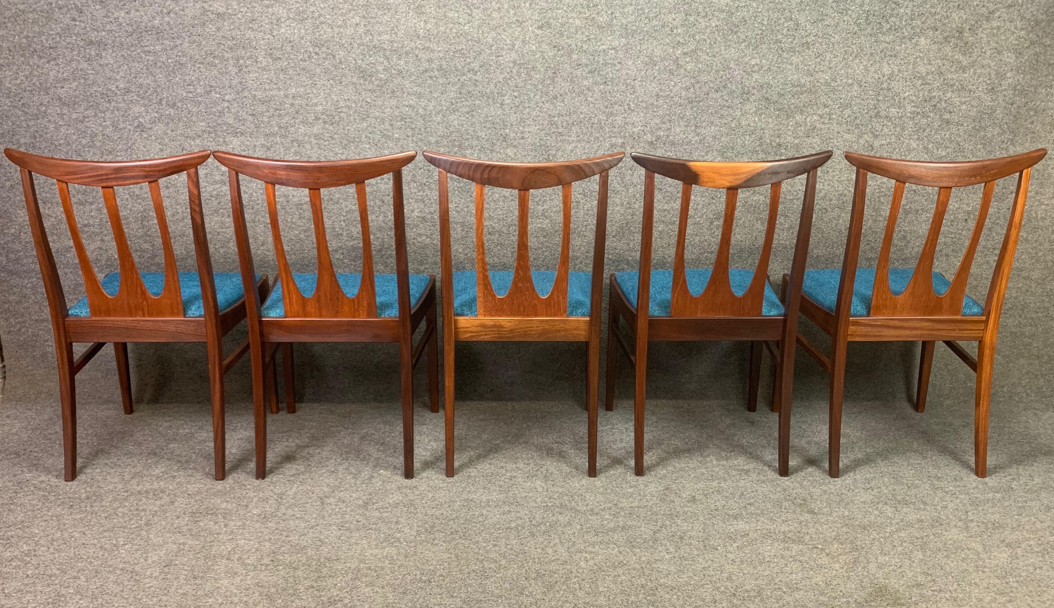 Mid-Century Modern Set of Ten Vintage British Midcentury Teak 