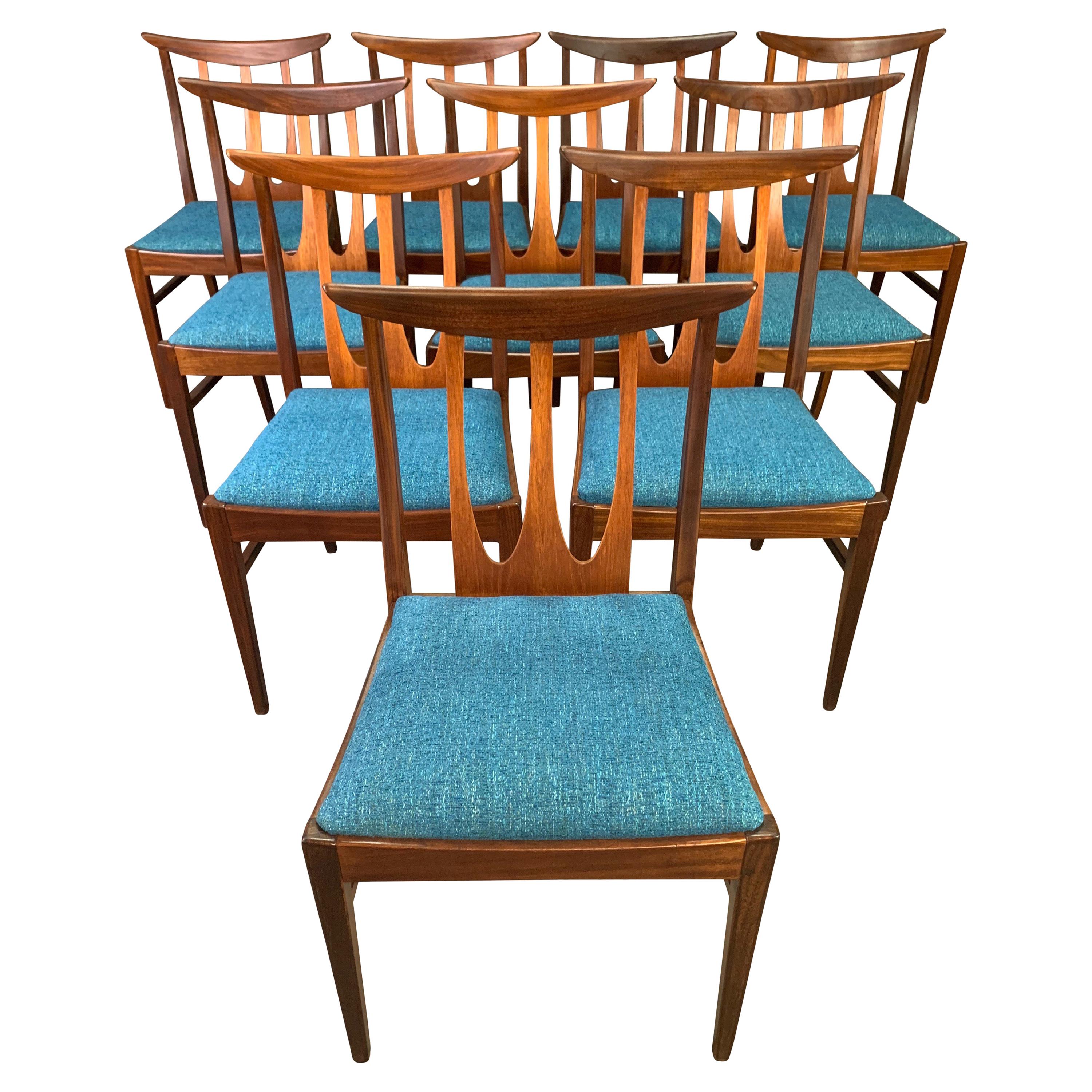 Set of Ten Vintage British Midcentury Teak "Brasilia" Dining Chairs by G Plan