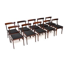 Set of Ten Vintage Danish Dining Chairs by Ole Wanscher