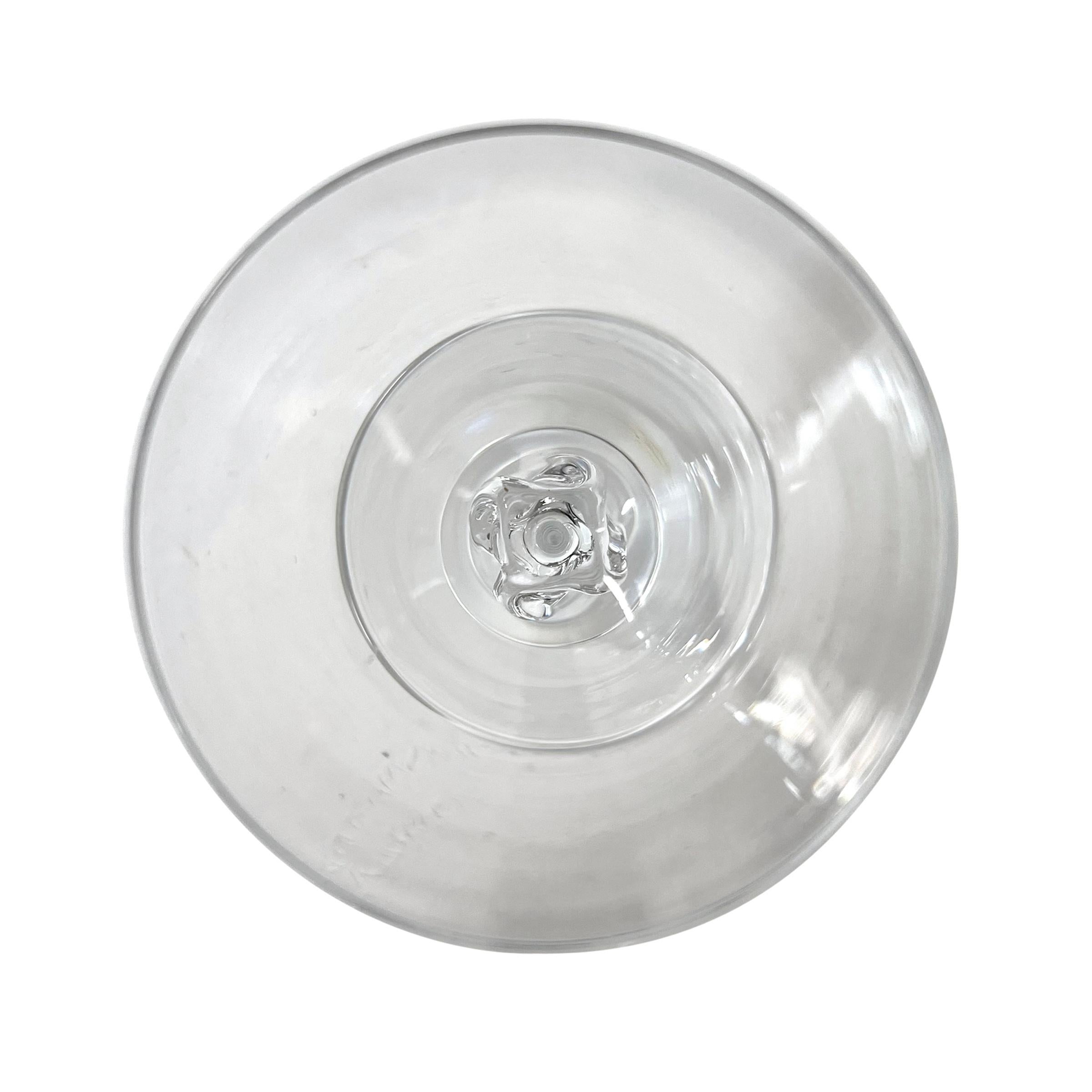 Set of Ten Vintage Daum Crystal Wine Goblets For Sale 1