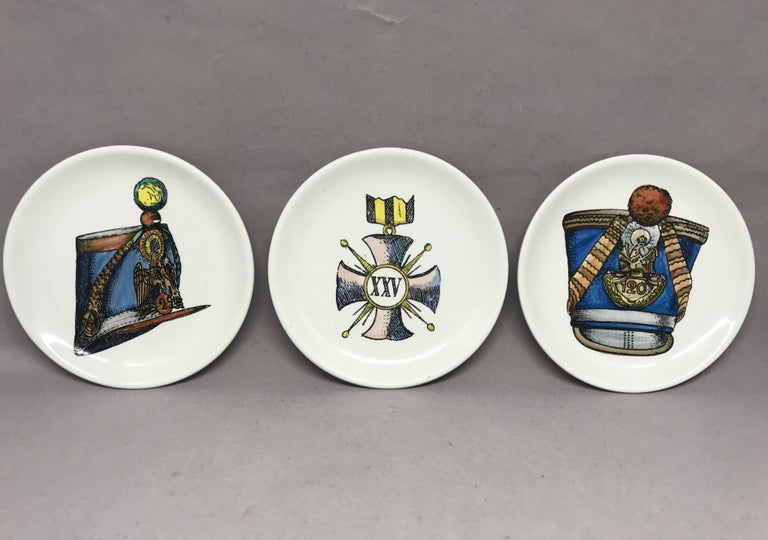 Set of Ten Vintage Italian Porcelain Coasters For Sale at 1stdibs