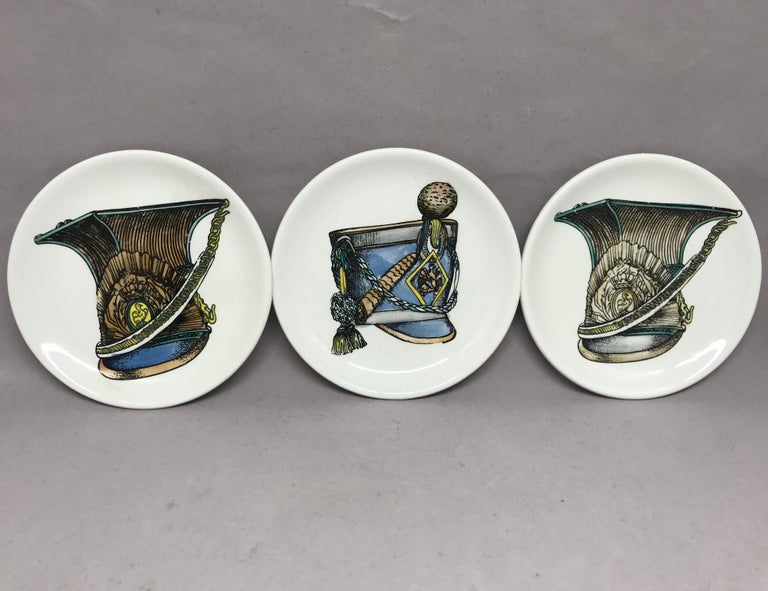 Set of Ten Vintage Italian Porcelain Coasters For Sale at 1stdibs
