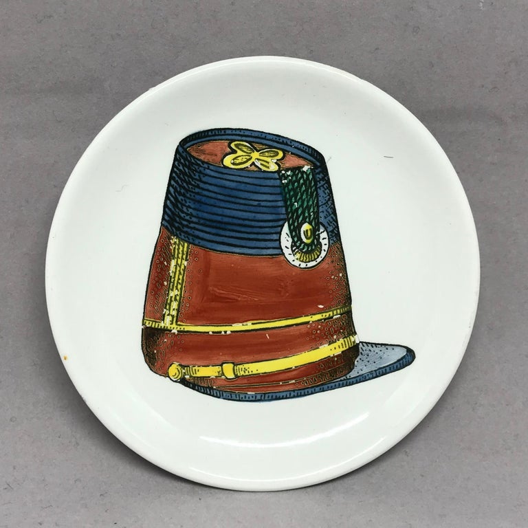 Set of Ten Vintage Italian Porcelain Coasters For Sale at 1stdibs