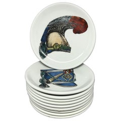 Set of Ten Vintage Italian Porcelain Coasters