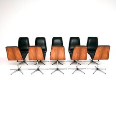 Set di dieci sedie da pranzo girevoli vintage di Robert Heritage per Archie Shine