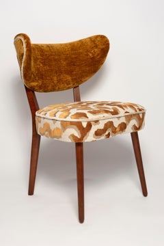 Set of Ten Vintola Studio Dining Chairs, Casamance Nimbus Leopard Fabric