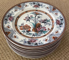 Set of Ten Wedgwood Chinoiserie Plates