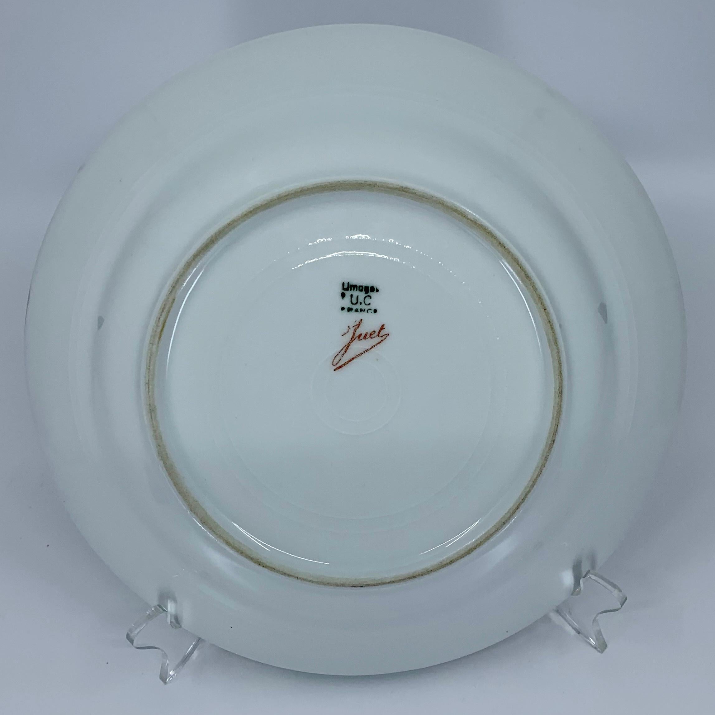 Set of Ten White Gilt Rim Limoges Plates 5