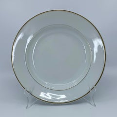 Set of Ten White Gilt Rim Limoges Plates