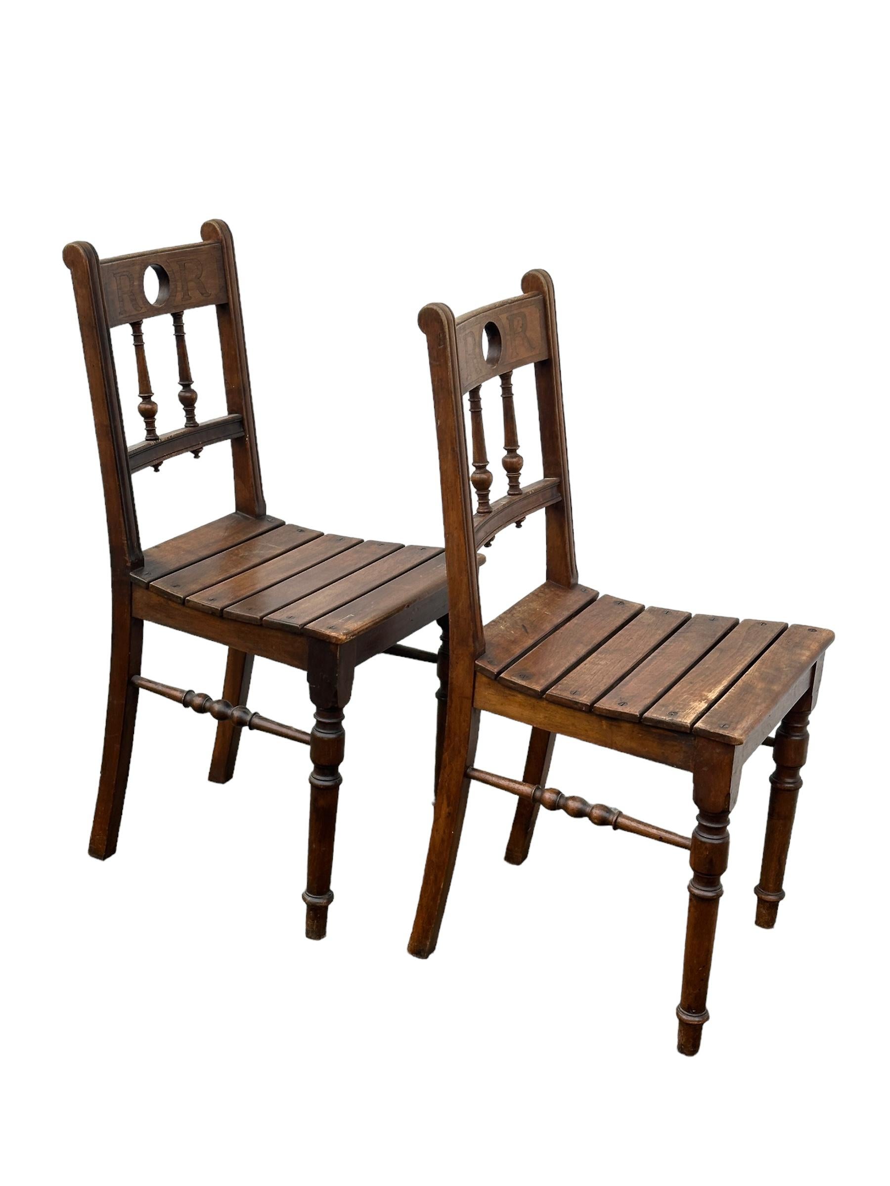 Set of Ten wooden Dinning Chairs out of Ratibor Castle City of Roth, Germany For Sale 4