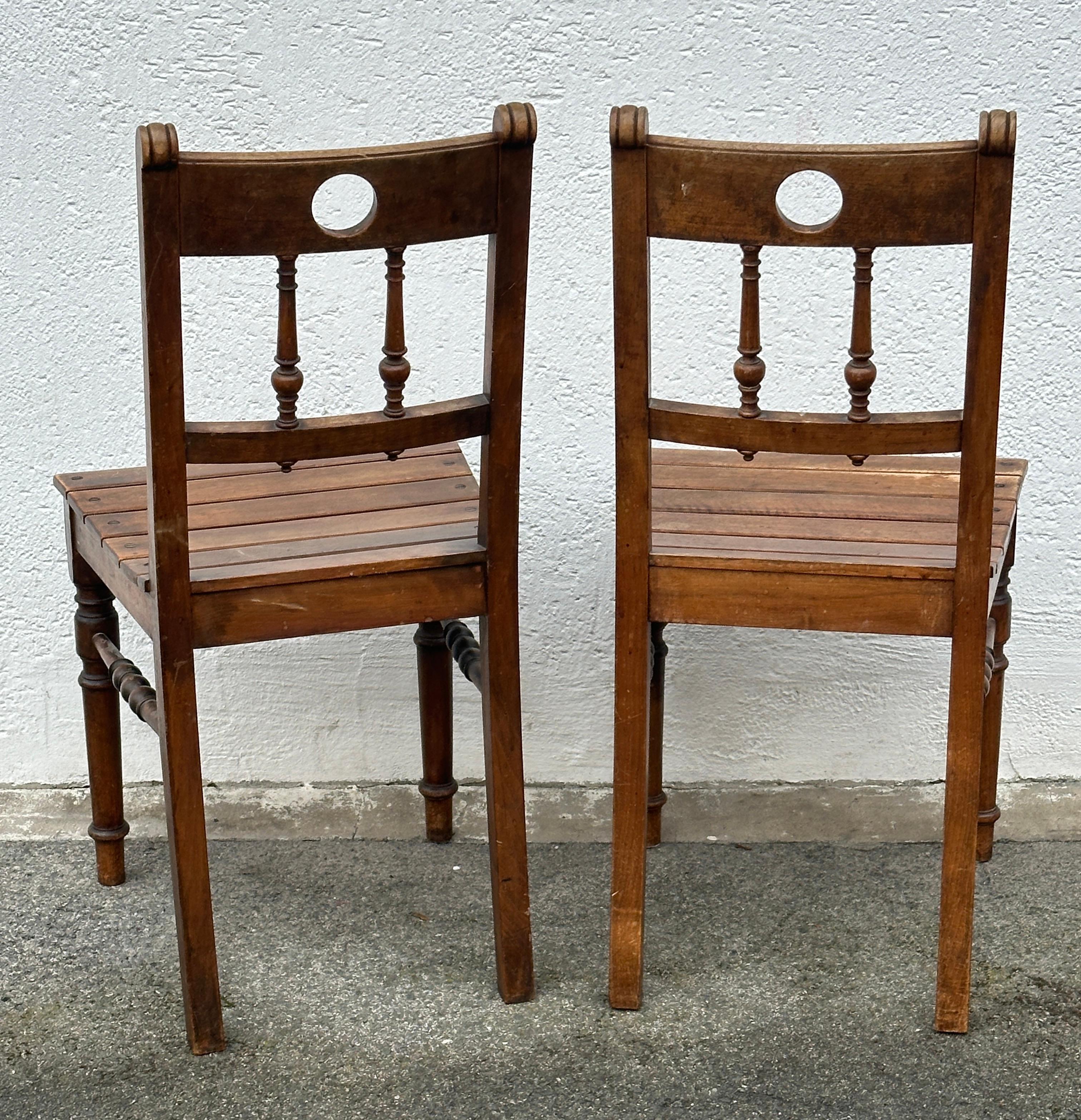 Set of Ten wooden Dinning Chairs out of Ratibor Castle City of Roth, Germany For Sale 12