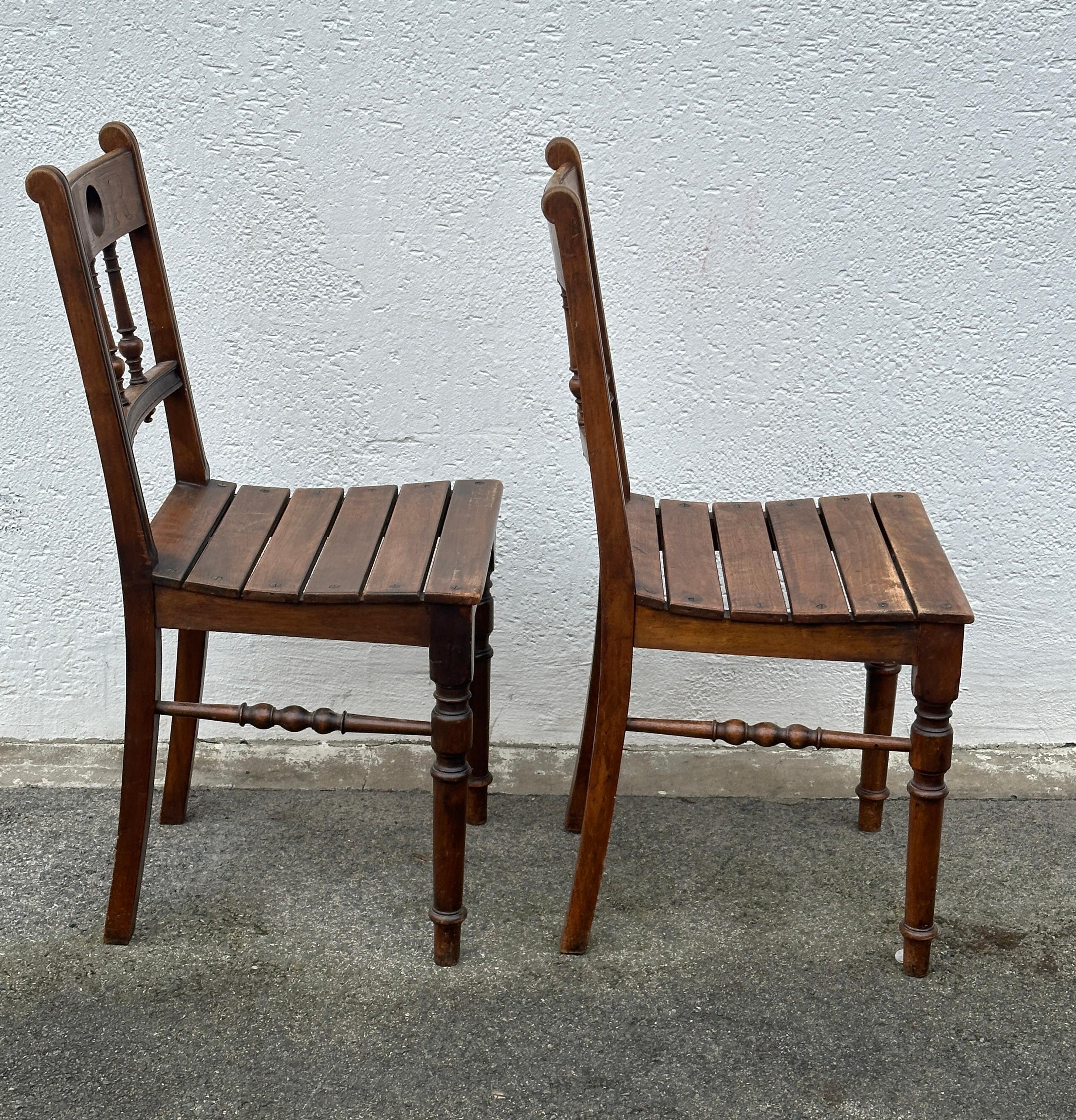 Set of Ten wooden Dinning Chairs out of Ratibor Castle City of Roth, Germany For Sale 13