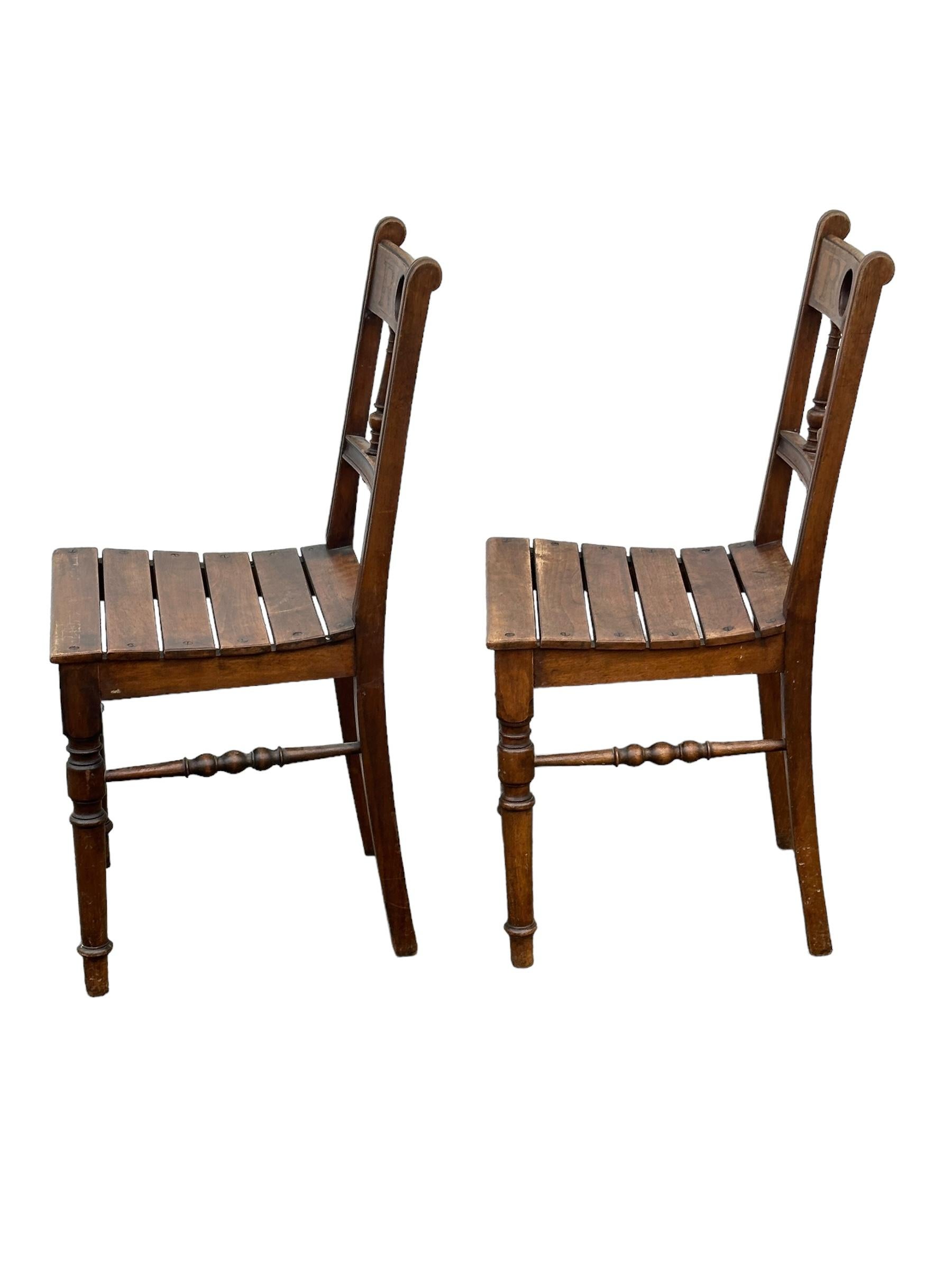 Set of Ten wooden Dinning Chairs out of Ratibor Castle City of Roth, Germany For Sale 1