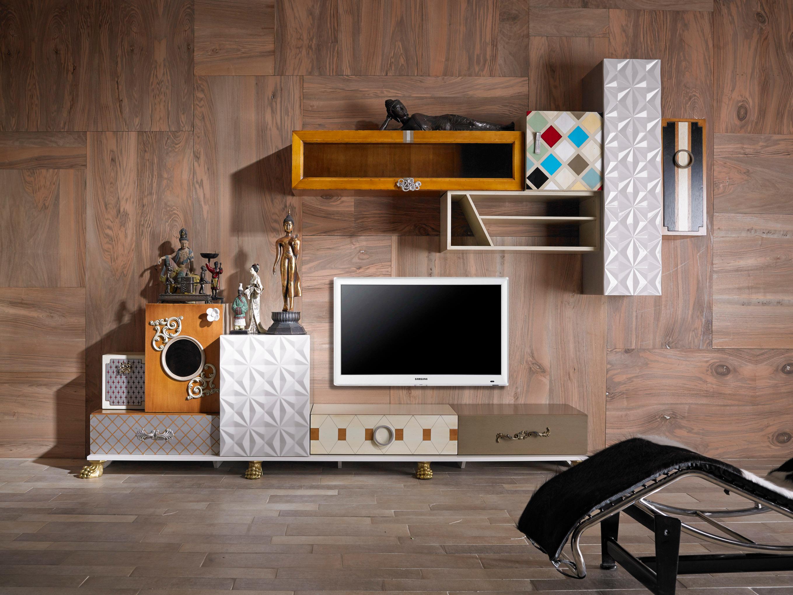 Postmoderne Meuble TV Tetris Composition par Lola Glamour en vente