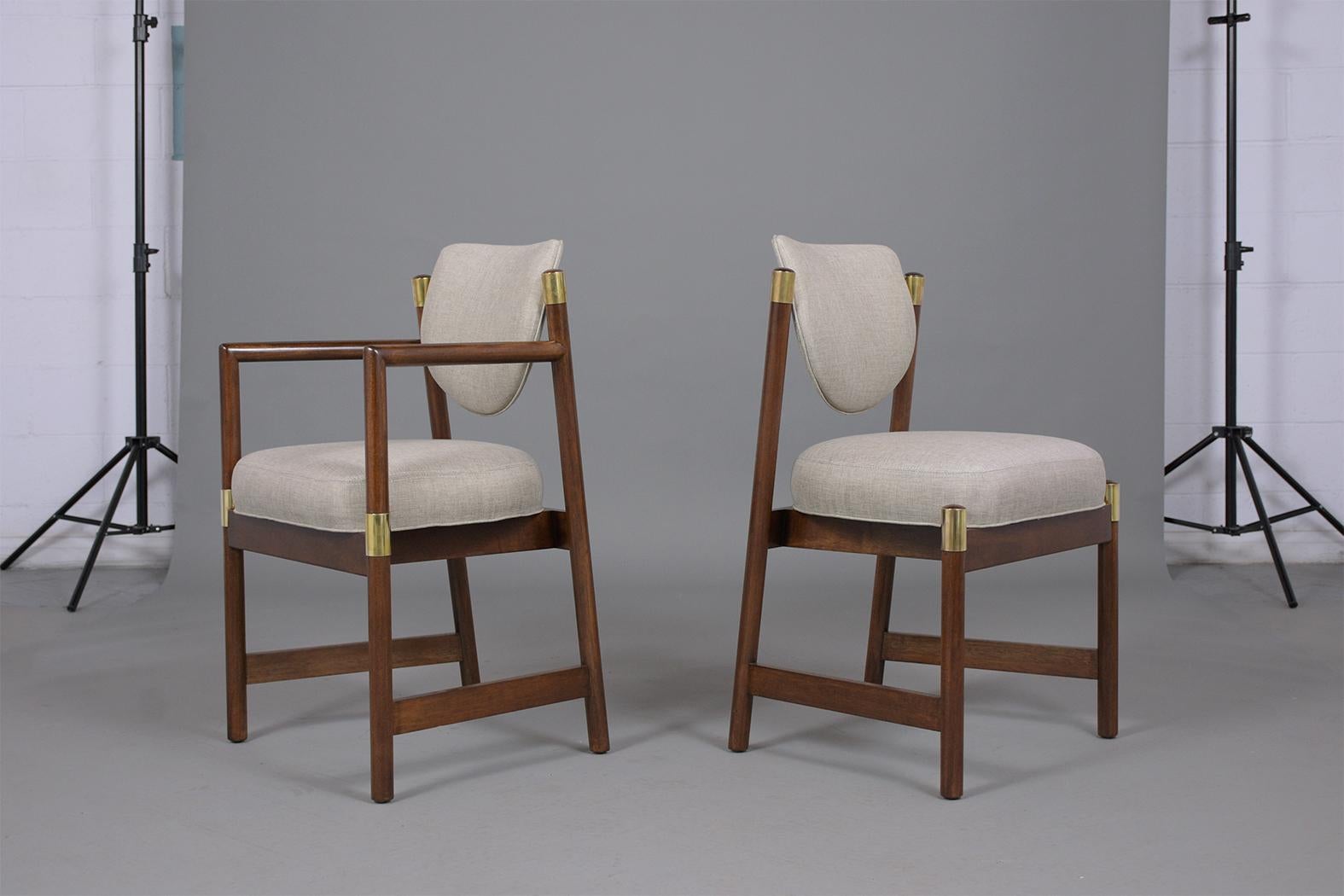 Hand-Crafted Set of T.H. Robsjohn Gibbings Style Dining Chairs