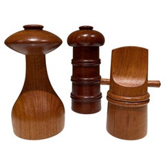 Set of There (3) Salt and Pepper Mill Designed by Jens Quistgaard for Dansk Desi